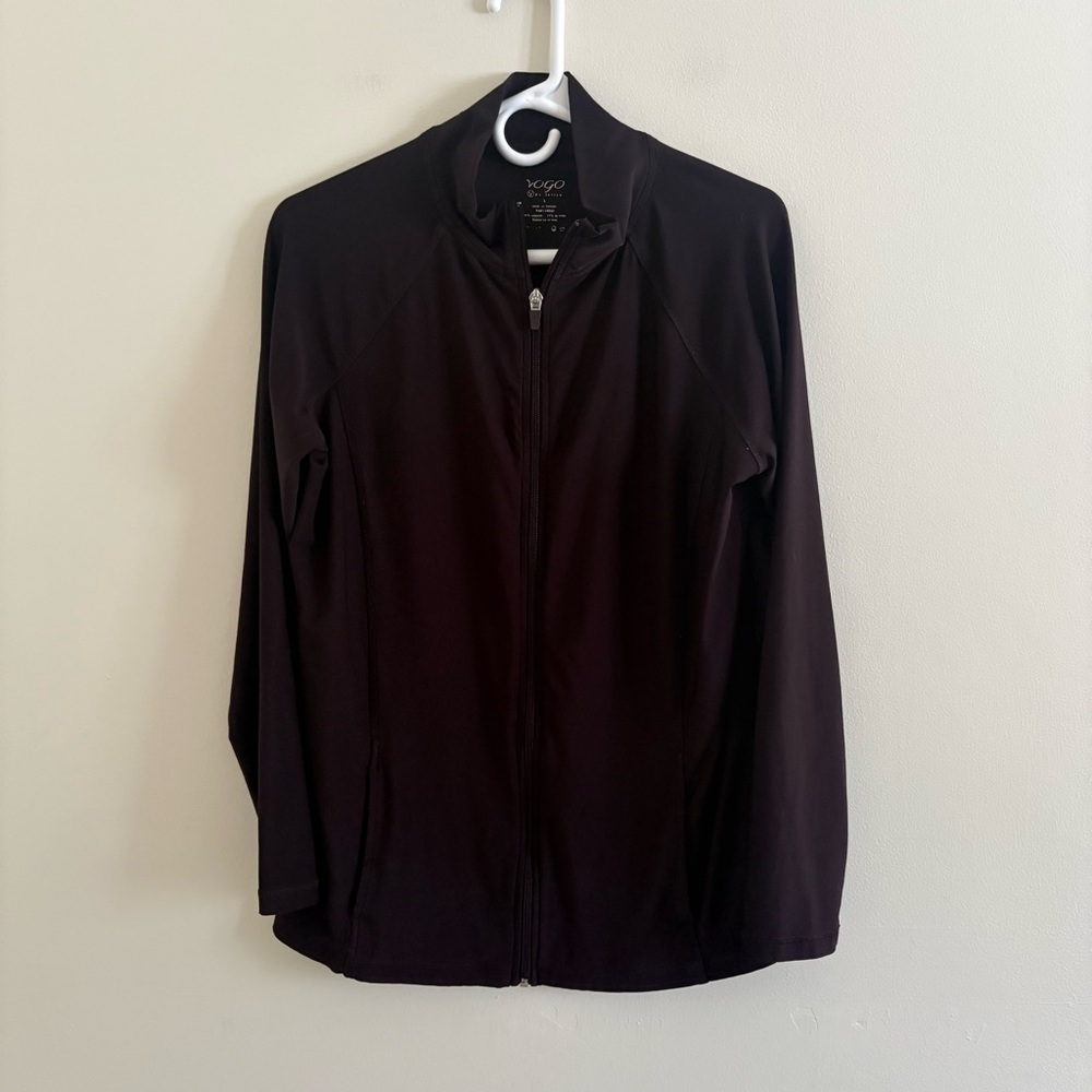 Vogo Women’s Large Plum Purple Long Sleeve Full Zip Top Sporty Yoga Gym